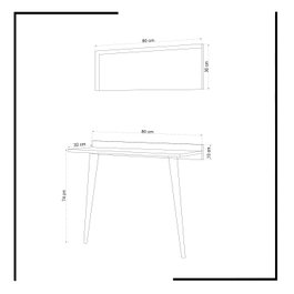 Hanah Home Venezia Aparador Blanco con Espejo